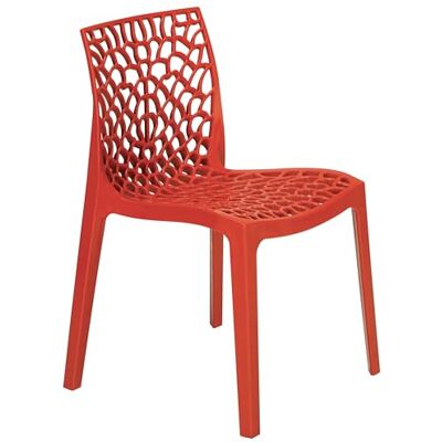 Metro Chaise de terrasse Saphir, Empilable, Plastique, Rouge - Publicité Metro Chaise de terrasse Saphir, Empilable, Plastique, Rouge - Publicité
