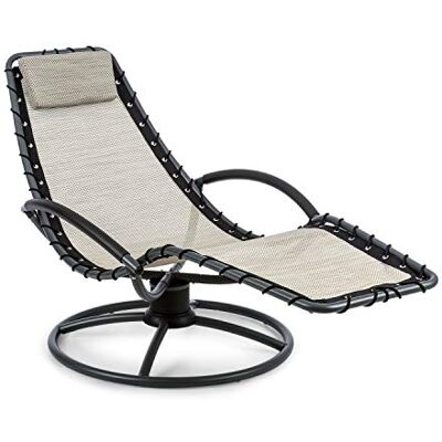 blumfeldt The Chiller Chaise Longue à Bascule, Construction Stable, Anti-basculement, Surface de Couchage aérée, Facile d'entretien, Résistant aux intempéries en PVC, Ergonomique, Beige - Publicité blumfeldt The Chiller Chaise Longue à Bascule, Construction Stable, Anti-basculement, Surface de Couchage aérée, Facile d'entretien, Résistant aux intempéries en PVC, Ergonomique, Beige - Publicité