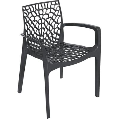 Metro Fauteuil de Terrasse Maurage, Empilable, Plastique, 56.5 x 55 x 81 cm, Ahnthracite - Publicité Metro Fauteuil de Terrasse Maurage, Empilable, Plastique, 56.5 x 55 x 81 cm, Ahnthracite - Publicité