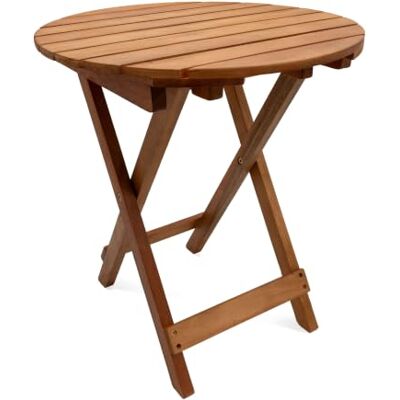 Spetebo Table de jardin ronde en eucalyptus 50 x 45 cm Table de jardin pliante en bois Table de bistrot - Publicité Spetebo Table de jardin ronde en eucalyptus 50 x 45 cm Table de jardin pliante en bois Table de bistrot - Publicité