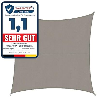 KARAT Voile d'ombrage en Polyester pour Jardin Balcon Voile de Protection Solaire 160 g/m² Respirante & imperméable L’Ombre idéale pour Votre terrasse patios (Respirant 5x5m, Gris) - Publicité KARAT Voile d'ombrage en Polyester pour Jardin Balcon Voile de Protection Solaire 160 g/m² Respirante & imperméable L’Ombre idéale pour Votre terrasse patios (Respirant 5x5m, Gris) - Publicité