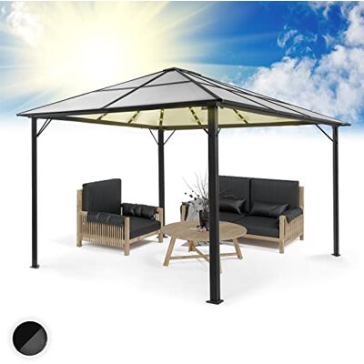 blumfeldt Pergola Aluminium Polycarbonate 3x4m, Pergola Terrasse, Toit Rigide en Polycarbonate, en Verre Translucide et Eclairage LED Réglables, Structure Alu, 3x4, Tonnelle de Jardin - Publicité blumfeldt Pergola Aluminium Polycarbonate 3x4m, Pergola Terrasse, Toit Rigide en Polycarbonate, en Verre Translucide et Eclairage LED Réglables, Structure Alu, 3x4, Tonnelle de Jardin - Publicité