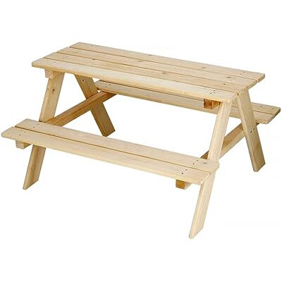 SPRINGOS Table de jardin 2 en 1 pour enfants 90 x 79 x 50 cm En bois massif Pour pique-nique - Publicité SPRINGOS Table de jardin 2 en 1 pour enfants 90 x 79 x 50 cm En bois massif Pour pique-nique - Publicité