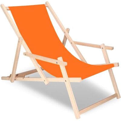 SPRINGOS Chaise Longue en Bois de hêtre Chaise Longue de Jardin avec accoudoirs Chaise Longue de Plage - Publicité SPRINGOS Chaise Longue en Bois de hêtre Chaise Longue de Jardin avec accoudoirs Chaise Longue de Plage - Publicité