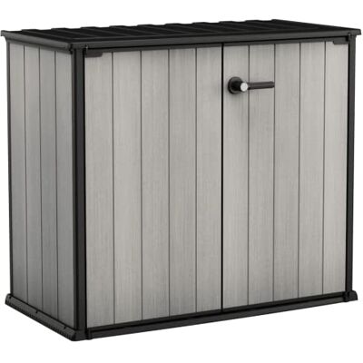 Keter Patio Store Brossium Armoire Résine Gris 139,5 x 77 x 120 cm, Anthracite - Publicité Keter Patio Store Brossium Armoire Résine Gris 139,5 x 77 x 120 cm, Anthracite - Publicité
