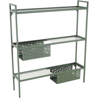 Étagère de jardin en acier Grosser - 3 étagères en verre - 102cm de haut - Publicité Étagère de jardin en acier Grosser - 3 étagères en verre - 102cm de haut - Publicité
