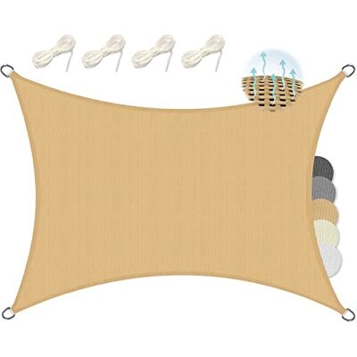 Sol Royal Voile d'ombrage rectangulaire HDPE Respirant UV Protection Balcon - Publicité Sol Royal Voile d'ombrage rectangulaire HDPE Respirant UV Protection Balcon - Publicité