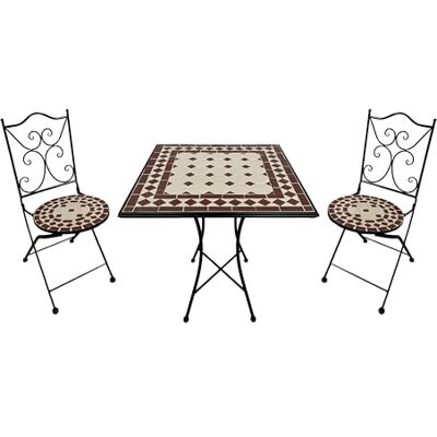 AXI Camilla Table Et Chaise Bistrot, 2 Chaises 1 Table, Ensemble Bistro Extérieur, Mosaique Vin Rouge Salon De Jardin Bistrot, Table Bistrot pour Jardin/Balcon/Terrasse - Publicité AXI Camilla Table Et Chaise Bistrot, 2 Chaises 1 Table, Ensemble Bistro Extérieur, Mosaique Vin Rouge Salon De Jardin Bistrot, Table Bistrot pour Jardin/Balcon/Terrasse - Publicité