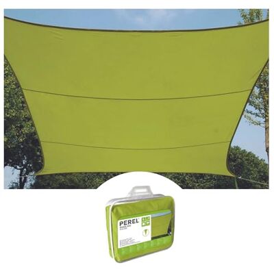 Perel Voile d'ombrage, 2 x 3 m, Vert Lime, jusqu'a 90% UV, deperlante - Publicité Perel Voile d'ombrage, 2 x 3 m, Vert Lime, jusqu'a 90% UV, deperlante - Publicité