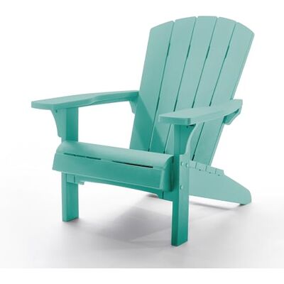 Keter Chaise de Jardin Adirondack Bleu Turquoise Style Bois - Publicité Keter Chaise de Jardin Adirondack Bleu Turquoise Style Bois - Publicité