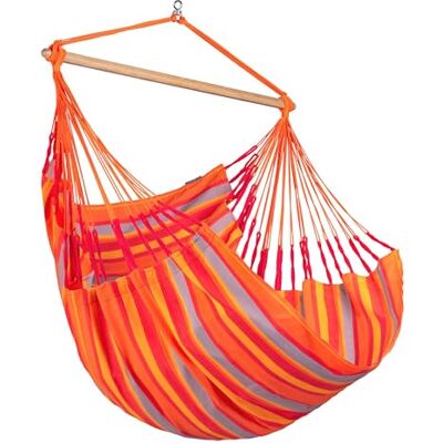 LA SIESTA ® Domingo Chaise Hamac Confort Intempéries, Fibre Fonctionnelle, Fabrication Kolumbien, Grande Surface, Stabilisateur Bambou, Relaxation en Plein Air Toucan, Comfort - Publicité LA SIESTA ® Domingo Chaise Hamac Confort Intempéries, Fibre Fonctionnelle, Fabrication Kolumbien, Grande Surface, Stabilisateur Bambou, Relaxation en Plein Air Toucan, Comfort - Publicité