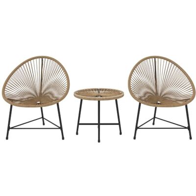 Outsunny Salon de Jardin Extérieur en Résine Tressée 2 Personnes Naturel Table Extérieure avec 2 Chaises, Plateau en Verre Trempé, Mobilier de Jardin pour Balcon Terrasse Patio - Publicité Outsunny Salon de Jardin Extérieur en Résine Tressée 2 Personnes Naturel Table Extérieure avec 2 Chaises, Plateau en Verre Trempé, Mobilier de Jardin pour Balcon Terrasse Patio - Publicité