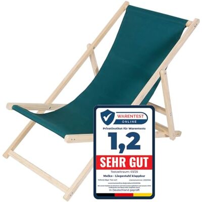 MELKO - Lettino pieghevole verde - verde - legno - Sun lounger - Publicité MELKO - Lettino pieghevole verde - verde - legno - Sun lounger - Publicité
