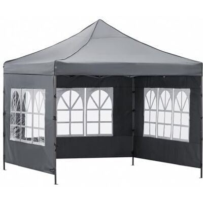SPRINGOS Tonnelle pliante 3 x 3 m étanche réglable en hauteur Structure en acier avec 3 parties latérales et sac de transport Oxford 420D résistant aux intempéries Tente de fête pour terrasse, camping - Publicité SPRINGOS Tonnelle pliante 3 x 3 m étanche réglable en hauteur Structure en acier avec 3 parties latérales et sac de transport Oxford 420D résistant aux intempéries Tente de fête pour terrasse, camping - Publicité