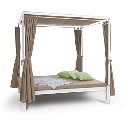 blumfeldt Senator Lounge Bain de Soleil Double, Pavillon Lounge, 188 x 208 x 205 cm, Rembourrage 8 cm, Rideaux Occultants, Imperméable, Toit Solaire, Cadre en Acier, Max. 350 kg, Taupe - Publicité blumfeldt Senator Lounge Bain de Soleil Double, Pavillon Lounge, 188 x 208 x 205 cm, Rembourrage 8 cm, Rideaux Occultants, Imperméable, Toit Solaire, Cadre en Acier, Max. 350 kg, Taupe - Publicité