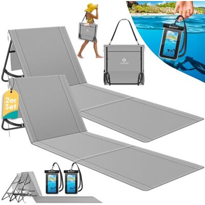KESSER ® Lot de 2 Matelas de Plage Pliables avec Dossier réglable, Sangle de Transport, Sac étanche & Rangement Chaise Longue Pliable pour la Plage, Le Jardin & la terrasse pouvant Supporter 130 kg - Publicité KESSER ® Lot de 2 Matelas de Plage Pliables avec Dossier réglable, Sangle de Transport, Sac étanche & Rangement Chaise Longue Pliable pour la Plage, Le Jardin & la terrasse pouvant Supporter 130 kg - Publicité