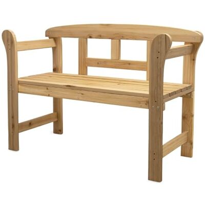 Spetebo Banc en bois pour les jardins ou les parcs - Publicité Spetebo Banc en bois pour les jardins ou les parcs - Publicité