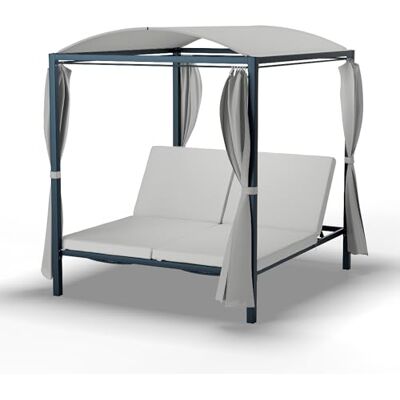 blumfeldt Eremitage Double XL Bain De Soleil Jardin Extérieur – Transat pour 2, Dossiers Réglables, Rideaux De Protection Solaire, Cadre en Acier Résistant, Confort Coussins, Extérieur & Piscine - Publicité blumfeldt Eremitage Double XL Bain De Soleil Jardin Extérieur – Transat pour 2, Dossiers Réglables, Rideaux De Protection Solaire, Cadre en Acier Résistant, Confort Coussins, Extérieur & Piscine - Publicité