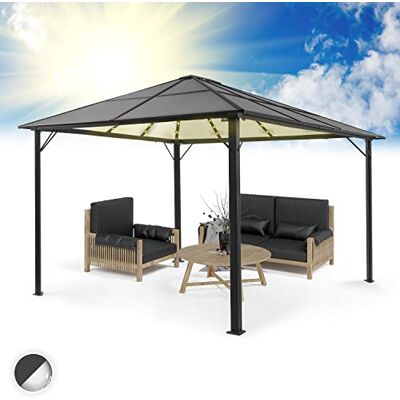 blumfeldt Pergola Aluminium Polycarbonate 3x4m, Pergola Terrasse, Toit Rigide en Polycarbonate, en Verre Translucide et Eclairage LED Réglables, Structure Alu, 3x4, Tonnelle de Jardin - Publicité blumfeldt Pergola Aluminium Polycarbonate 3x4m, Pergola Terrasse, Toit Rigide en Polycarbonate, en Verre Translucide et Eclairage LED Réglables, Structure Alu, 3x4, Tonnelle de Jardin - Publicité