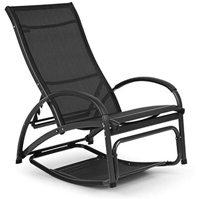 blumfeldt Beverlywood Chaise Longue Rocking-Chair (Cadre en Aluminium, Dossier réglable en 4 Positions, DualComfort, Matériau : 70% PVC et 30% Polyester Comfort Mesh, Vis INOX) Gris Graphite - Publicité blumfeldt Beverlywood Chaise Longue Rocking-Chair (Cadre en Aluminium, Dossier réglable en 4 Positions, DualComfort, Matériau : 70% PVC et 30% Polyester Comfort Mesh, Vis INOX) Gris Graphite - Publicité