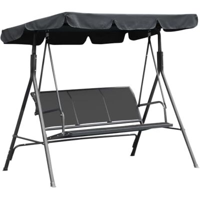 Outsunny Balancelle de Jardin 3 Places Toit Imperméabilisé Gris Grand Confort, Inclinaison Réglable, Assise et Dossier Ergonomique, Acier Textilène - Publicité Outsunny Balancelle de Jardin 3 Places Toit Imperméabilisé Gris Grand Confort, Inclinaison Réglable, Assise et Dossier Ergonomique, Acier Textilène - Publicité