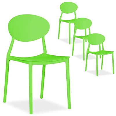 Chaise de jardin en plastique vert - Empilable - Résistante aux intempéries - Intérieur/Extérieur - Publicité Chaise de jardin en plastique vert - Empilable - Résistante aux intempéries - Intérieur/Extérieur - Publicité