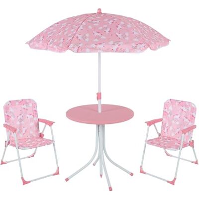 Relaxdays Salon de Jardin pour Enfant, Table, chaises, Parasol, Design Original, 126x100x100 cm, Color varié - Publicité Relaxdays Salon de Jardin pour Enfant, Table, chaises, Parasol, Design Original, 126x100x100 cm, Color varié - Publicité