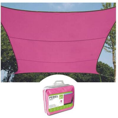 Perel Voile d'ombrage, Toile ombrage, Toile extérieure terrasse, imperméable, Protection Contre UV, 4 Anneaux en O en Acier Inoxydable, 2 x 3 m, 160 g/m², Polyester, rectangulaire, Fuchsia - Publicité Perel Voile d'ombrage, Toile ombrage, Toile extérieure terrasse, imperméable, Protection Contre UV, 4 Anneaux en O en Acier Inoxydable, 2 x 3 m, 160 g/m², Polyester, rectangulaire, Fuchsia - Publicité