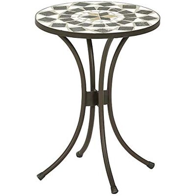 Dehner Tabouret à Fleurs Diana, Ø 41 cm, Hauteur 54 cm, métal, Aspect mosaïque, Marron/Gris/Blanc - Publicité Dehner Tabouret à Fleurs Diana, Ø 41 cm, Hauteur 54 cm, métal, Aspect mosaïque, Marron/Gris/Blanc - Publicité