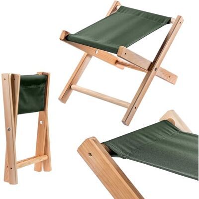 KADAX Tabouret pliant 40 x 31 x 31 cm En bois Charge maximale : 100 kg Pour jardin, balcon, terrasse et camping Vert - Publicité KADAX Tabouret pliant 40 x 31 x 31 cm En bois Charge maximale : 100 kg Pour jardin, balcon, terrasse et camping Vert - Publicité