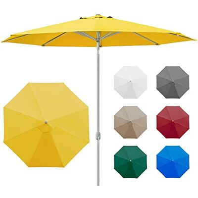paramondo Interpara Parasol Pour Jardin Balcon Et Terrasse, Pliable, Avec Manivelle, 3,5m Rond/Jaune/Armature (Argent) - Publicité paramondo Interpara Parasol Pour Jardin Balcon Et Terrasse, Pliable, Avec Manivelle, 3,5m Rond/Jaune/Armature (Argent) - Publicité