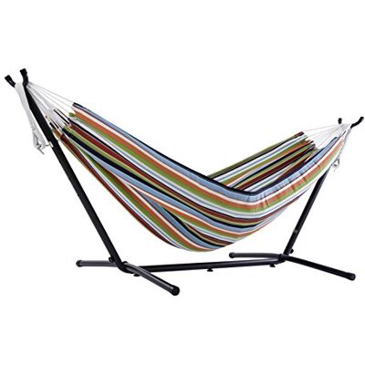 Vivere C8SUNC Hamac combiné Sunbrella® de Carousel Confetti avec Support (8ft) - Publicité Vivere C8SUNC Hamac combiné Sunbrella® de Carousel Confetti avec Support (8ft) - Publicité