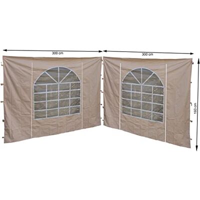 QUICK STAR Quick-Star Lot de 2 Panneaux latéraux en PVC pour tonnelle Sahara Sable 3 x 3 m 300 x 195 cm - Publicité QUICK STAR Quick-Star Lot de 2 Panneaux latéraux en PVC pour tonnelle Sahara Sable 3 x 3 m 300 x 195 cm - Publicité