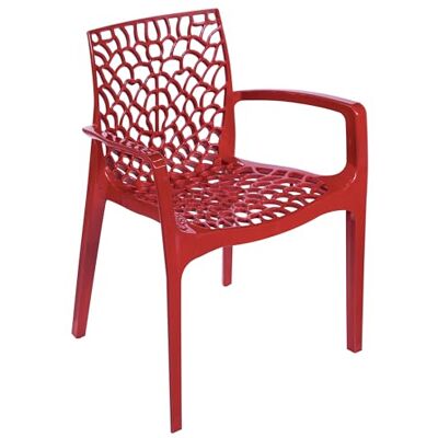 Metro Fauteuil de Terrasse Maurage, Empilable, Plastique, 56.5 x 55 x 81 cm, Rouge - Publicité Metro Fauteuil de Terrasse Maurage, Empilable, Plastique, 56.5 x 55 x 81 cm, Rouge - Publicité