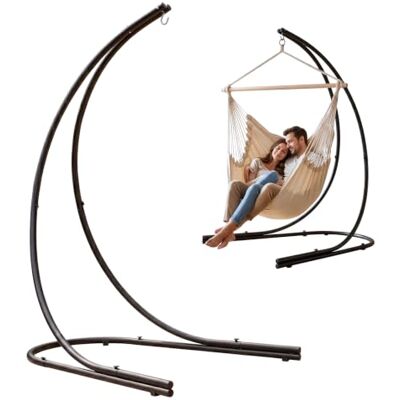 AMANKA Jusqu'à 150kg : Support pour Fauteuil Suspendu 210cm Support Chaise Suspendue Cadre Aesthetic pour Fauteuil de Jardin Siege Suspendu Fauteuil a Suspendre Support Sac de Frappe sur Pied - Publicité AMANKA Jusqu'à 150kg : Support pour Fauteuil Suspendu 210cm Support Chaise Suspendue Cadre Aesthetic pour Fauteuil de Jardin Siege Suspendu Fauteuil a Suspendre Support Sac de Frappe sur Pied - Publicité