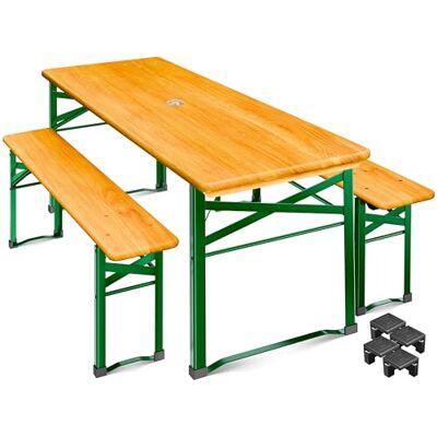 KESSER ® Ensemble Table et bancs de Brasserie Set de Meubles de Jardin 3 pièces Pliable 170 x 46 x 75 cm 2X bancs de Brasserie 1x Table de Brasserie Haute - Publicité KESSER ® Ensemble Table et bancs de Brasserie Set de Meubles de Jardin 3 pièces Pliable 170 x 46 x 75 cm 2X bancs de Brasserie 1x Table de Brasserie Haute - Publicité