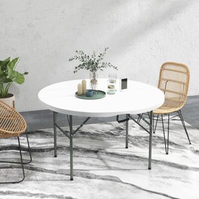 KARAT Table à Manger de Jardin Idéal pour Le Pique-Nique Terrasse, résistant aux intempéries, Camping Table à trapied, avec poignée de Transport (Shiga, 120 cm Ø Rond) - Publicité KARAT Table à Manger de Jardin Idéal pour Le Pique-Nique Terrasse, résistant aux intempéries, Camping Table à trapied, avec poignée de Transport (Shiga, 120 cm Ø Rond) - Publicité