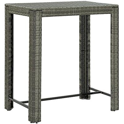 Tomostar Table de Bar Haute, Table de Jardin Extérieur Gris 100x60,5x110,5 cm Résine tressée - Publicité Tomostar Table de Bar Haute, Table de Jardin Extérieur Gris 100x60,5x110,5 cm Résine tressée - Publicité