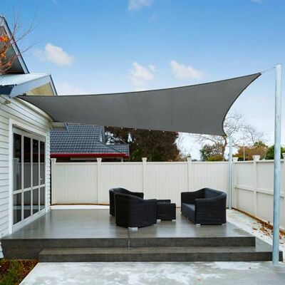 AXT SHADE - 3.5x5m - Gris - revêtu PU - voile d’ombre - Publicité AXT SHADE - 3.5x5m - Gris - revêtu PU - voile d’ombre - Publicité
