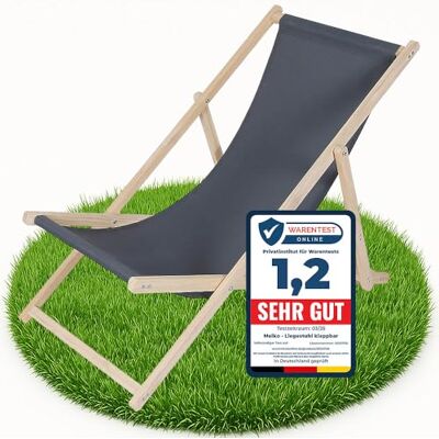 MELKO - Wooden beach chair - Antracite - Beach chair - Publicité MELKO - Wooden beach chair - Antracite - Beach chair - Publicité
