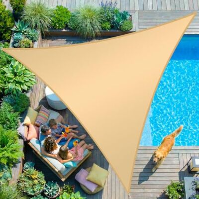 KESSER ® Voile d'ombrage, Protection Solaire, Coupe-Vent, Tissu PEHD, imperméable et Coupe-Vent, Coutures transversales, Robuste et Stable, pour Jardin, Balcon, 2.5x2.5x3.5m, Sable - Publicité KESSER ® Voile d'ombrage, Protection Solaire, Coupe-Vent, Tissu PEHD, imperméable et Coupe-Vent, Coutures transversales, Robuste et Stable, pour Jardin, Balcon, 2.5x2.5x3.5m, Sable - Publicité