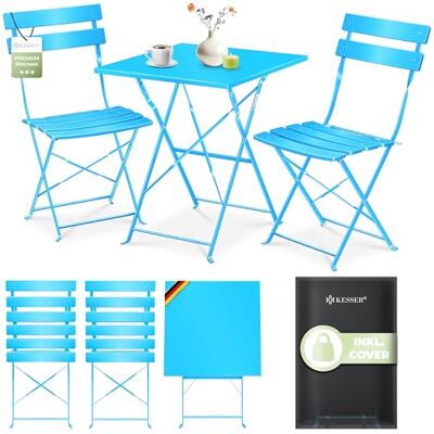 KESSER Ensemble de bistrot 3 pièces avec table de bistrot et 2 chaises pliantes Mobilier de jardin d'extérieur Table de jardin résistant aux UV et aux intempéries Ensemble de balcon composé - Publicité KESSER Ensemble de bistrot 3 pièces avec table de bistrot et 2 chaises pliantes Mobilier de jardin d'extérieur Table de jardin résistant aux UV et aux intempéries Ensemble de balcon composé - Publicité