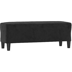 vidaXL Banc Ottoman Rembourré Banc d'Entrée et Chambre à Coucher Noir Velours 100x35x41 cm - Publicité vidaXL Banc Ottoman Rembourré Banc d'Entrée et Chambre à Coucher Noir Velours 100x35x41 cm - Publicité