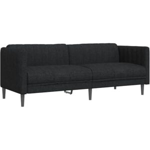 vidaXL Canapé à 3 Places, Chaise de Relaxation avec Accoudoirs et Dossier, Siège avec Pieds, Fauteuil TV de Salon, Moderne, Noir Tissu - Publicité vidaXL Canapé à 3 Places, Chaise de Relaxation avec Accoudoirs et Dossier, Siège avec Pieds, Fauteuil TV de Salon, Moderne, Noir Tissu - Publicité