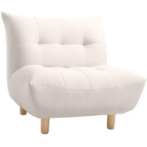 Miliboo Fauteuil scandinave en Tissu Beige et Bois Clair Yumi - Publicité Miliboo Fauteuil scandinave en Tissu Beige et Bois Clair Yumi - Publicité