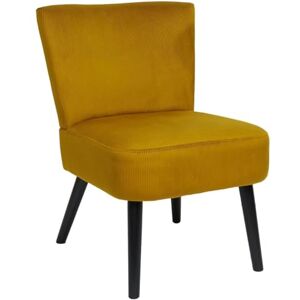 AltoBuy KONAE Fauteuil Crapaud en Velours Côtelé Ocre - Publicité AltoBuy KONAE Fauteuil Crapaud en Velours Côtelé Ocre - Publicité