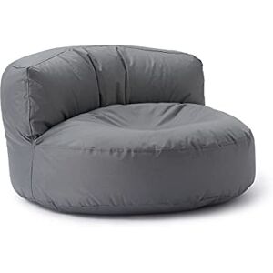 Lumaland Pouf salon Canapé pouf Rond Pour l'extérieur Rembourrage de 320 l 90 x 50 cm Gris - Publicité Lumaland Pouf salon Canapé pouf Rond Pour l'extérieur Rembourrage de 320 l 90 x 50 cm Gris - Publicité