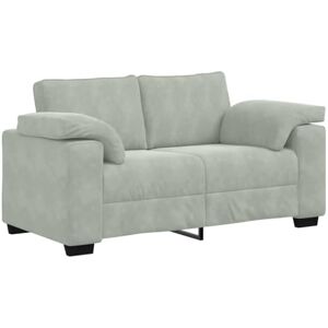 Vidaxl Canapé Velours Gris Clair 120 cm - Canapé - Publicité Vidaxl Canapé Velours Gris Clair 120 cm - Canapé - Publicité