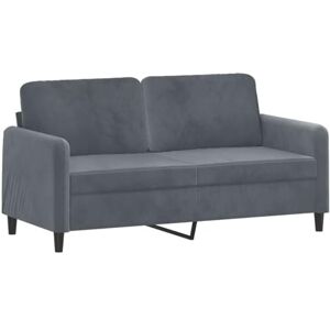 vidaXL Canapé à 2 Places, Causeuse avec Accoudoirs, Siège avec Dossier Rembourré, Meuble de Salon Salle de Séjour, Moderne, Gris Foncé Velours - Publicité vidaXL Canapé à 2 Places, Causeuse avec Accoudoirs, Siège avec Dossier Rembourré, Meuble de Salon Salle de Séjour, Moderne, Gris Foncé Velours - Publicité