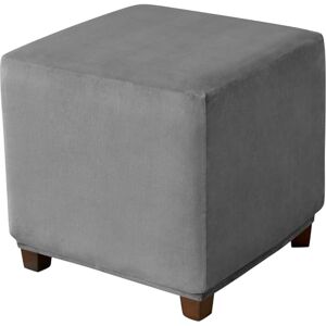 CLGTY Housse Carré Extensible Velours Ottoman Pouf Antidérapant Lavable Housse De Protection Élastique-Bas Gris Foncé-Small - Publicité CLGTY Housse Carré Extensible Velours Ottoman Pouf Antidérapant Lavable Housse De Protection Élastique-Bas Gris Foncé-Small - Publicité